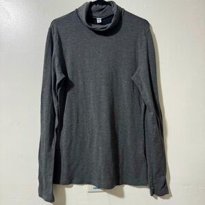 Uniqlo Grey Cotton Turtleneck